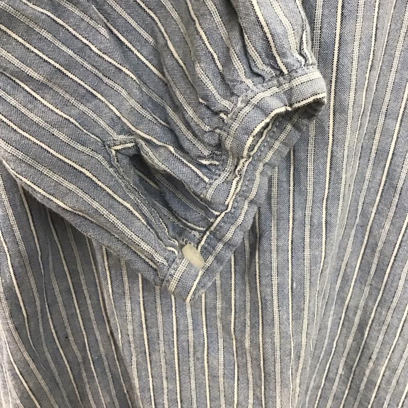 サマンサモスモス Samansa Mos2 ワンピース ロングスカート 半袖シャツワンピース ロングワンピース ノーカラーシャツワンピース M ストライプ マルチカラー / マルチカラー /  レディース USED 古着 中古 10113806