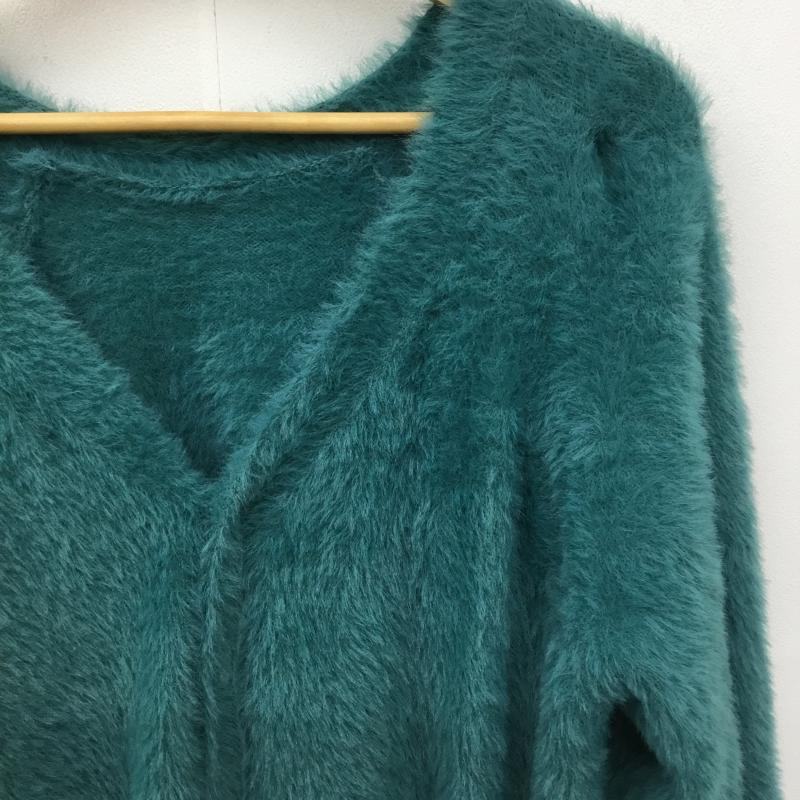 ロペピクニック ROPE  PICNIC カーディガン 長袖 GDK-5800-B 40 無地 緑 / グリーン /  レディース USED 古着 中古 10140942