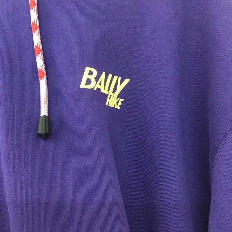 バリー BALLY パーカー 長袖 長袖パーカー プルオーバーパーカー スウェット 42 ロゴ、文字 紫 / パープル /  メンズ USED 古着 中古 10146544