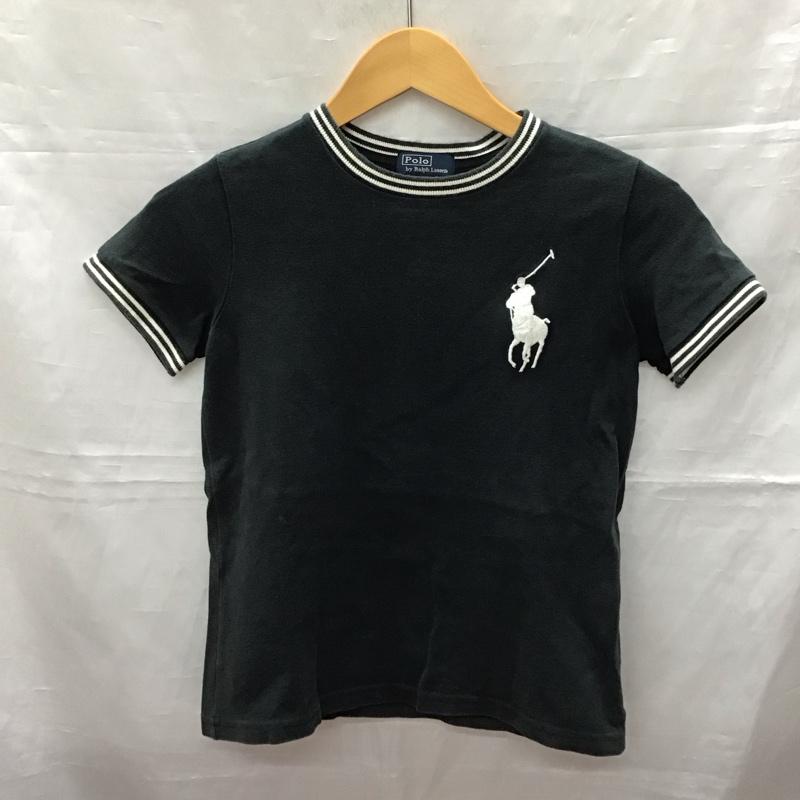ポロバイラルフローレン Polo by RALPH LAUREN Tシャツ 半袖 120cm 刺繍 黒 / ブラック /  ガールズ USED 古着 中古 10116790