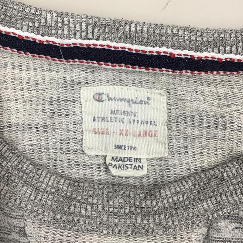 チャンピオン Champion トレーナー 長袖 1222968 スウェット XXL XXL ワンポイント 灰 / グレー /  メンズ USED 古着 中古 10121201