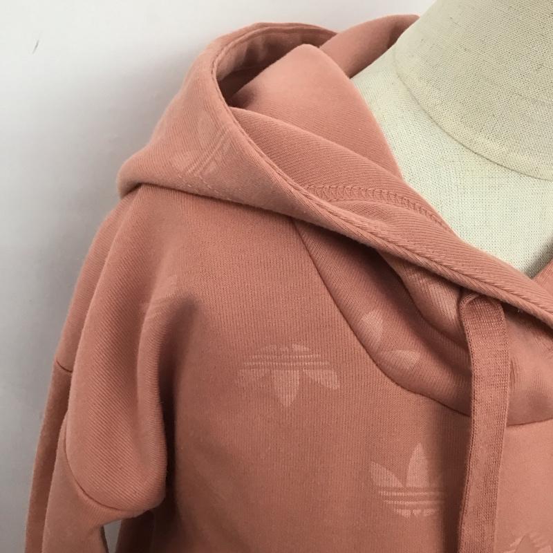 アディダス adidas パーカー 長袖 CD6931 M ロゴ、文字 X プリント 桃 / ピンク /  レディース USED 古着 中古 10124820