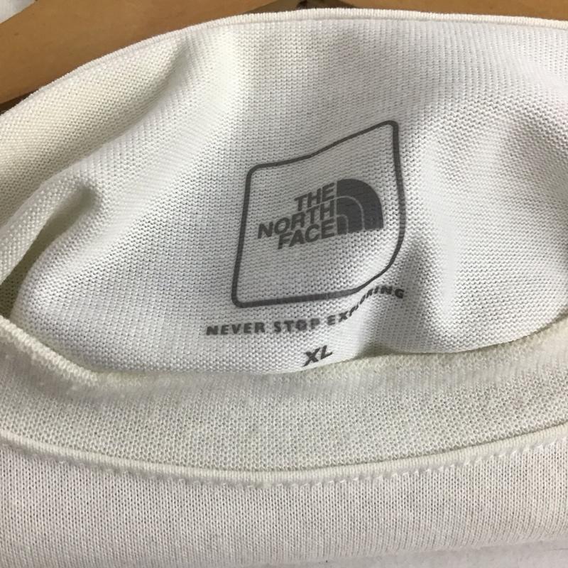 ザノースフェイス THE NORTH FACE Tシャツ 半袖 nt31957 半袖Tシャツ プリントTシャツ クルーネックカットソー XL ロゴ、文字 白 / ホワイト /  メンズ USED 古着 中古 10142989