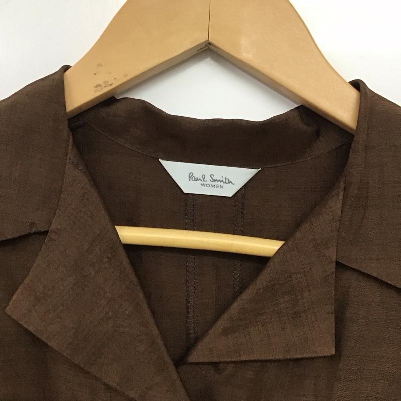 ポールスミス Paul Smith シャツ、ブラウス 半袖 ノースリーブ 無地 茶 / ブラウン /  レディース USED 古着 中古 10146132