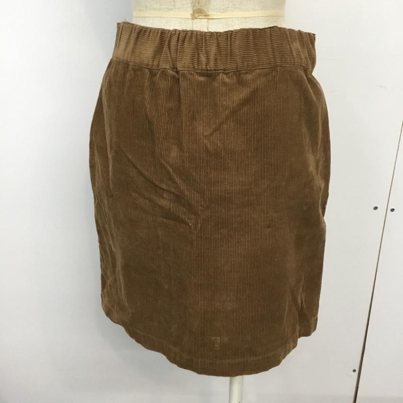 アースミュージックアンドエコロジー earth music&ecology スカート ミニスカート M 無地 茶 / ブラウン /  レディース USED 古着 中古 10045219