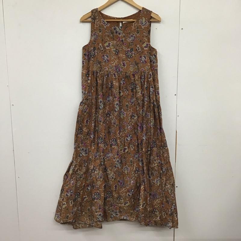 ニコアンド niko and... ワンピース ロングスカート 総柄 茶 / ブラウン /  レディース USED 古着 中古 10150648
