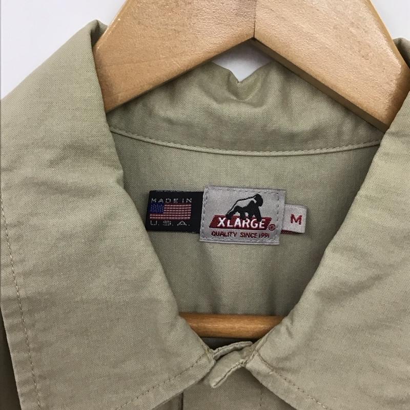 エクストララージ XLARGE シャツ、ブラウス 半袖 USA製 M 無地 ベージュ / ベージュ /  メンズ USED 古着 中古 10134524