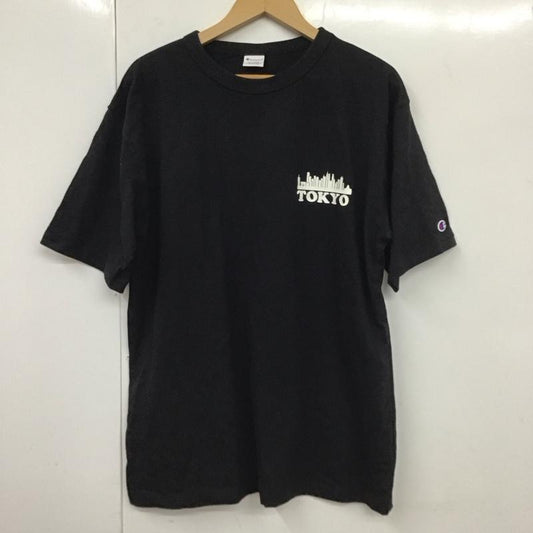 チャンピオン Champion Tシャツ 半袖 C3-U301 ショートスリーブTシャツ TOKYO XL ロゴ、文字 黒 / ブラック /  メンズ USED 古着 中古 10131333