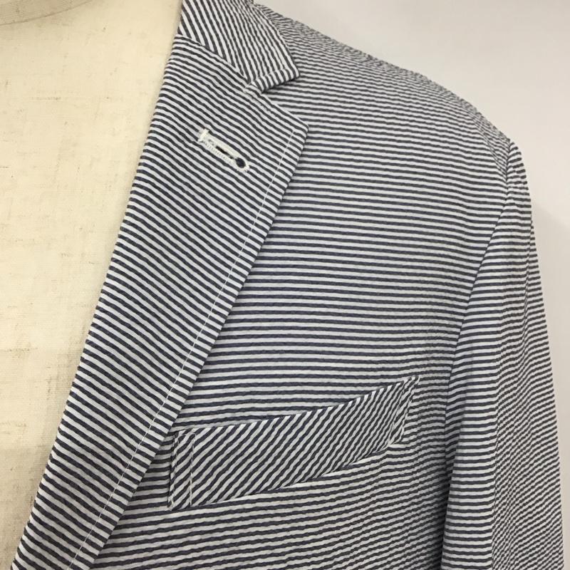 アディダス adidas セットアップ セットアップ セットアップ カジュアルジャケット カジュアルパンツ 2点セット L ボーダー柄 白 / ホワイト / X 青 / ブルー /  メンズ USED 古着 中古 10113780