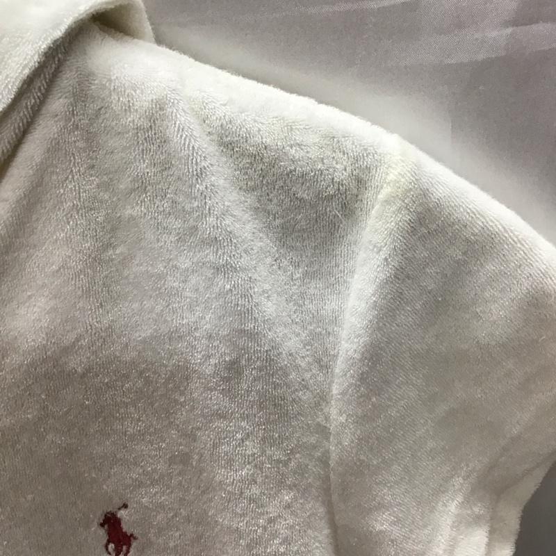 ラルフローレン RALPHLAUREN パーカー 半袖 3193-4147 150cm キッズ パイル地 フルジップ 150cm ワンポイント 白 / ホワイト /  ガールズ USED 古着 中古 10116914