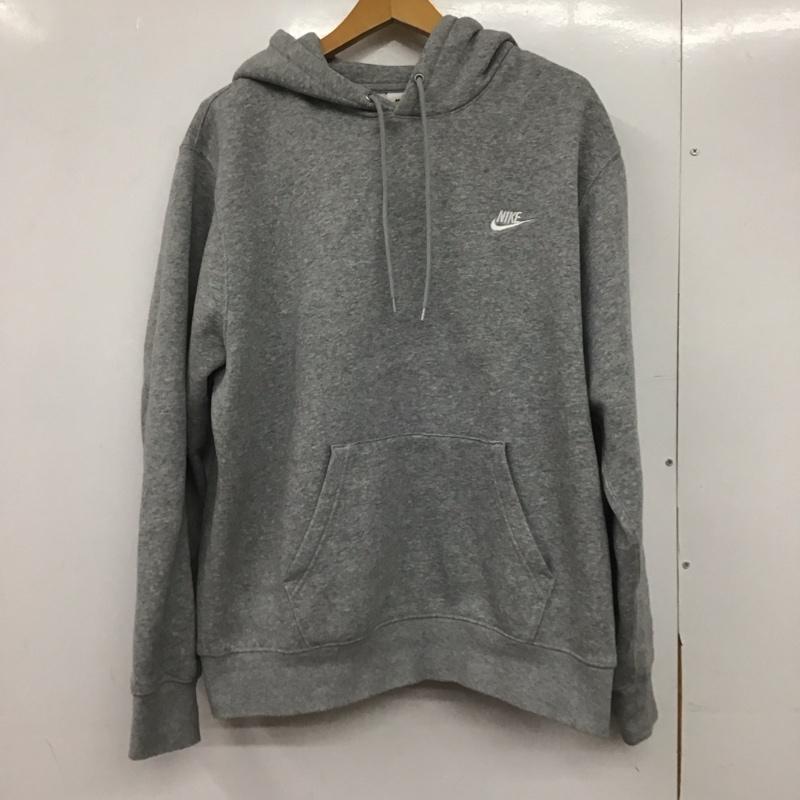 ナイキ NIKE パーカー 長袖 fn3860-063 クラブプルオーバーフリースパーカー プルオーバーパーカー XL ロゴ、文字 灰 / グレー /  メンズ USED 古着 中古 10146463