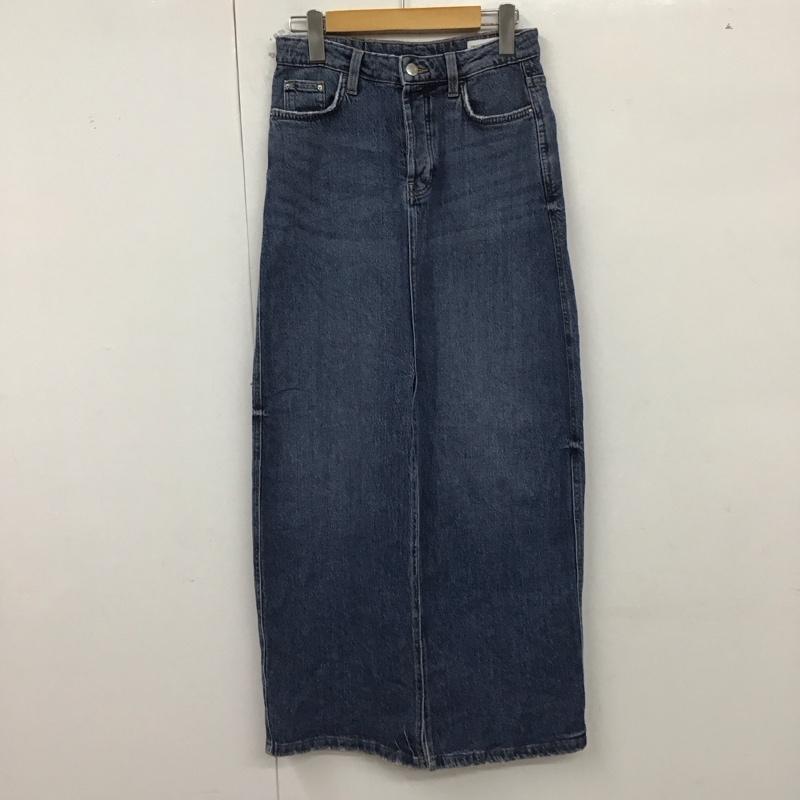 ザラ ZARA スカート ロングスカート デニムスカート XS 無地 水色 / ライトブルー /  レディース USED 古着 中古 10129447