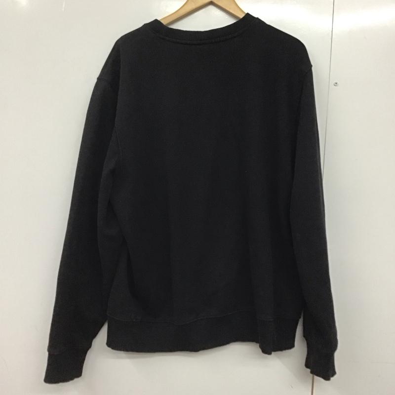 ステューシー STUSSY トレーナー 長袖 長袖トレーナー スウェット クルーネック プルオーバー L ロゴ、文字 黒 / ブラック /  メンズ USED 古着 中古 10142574