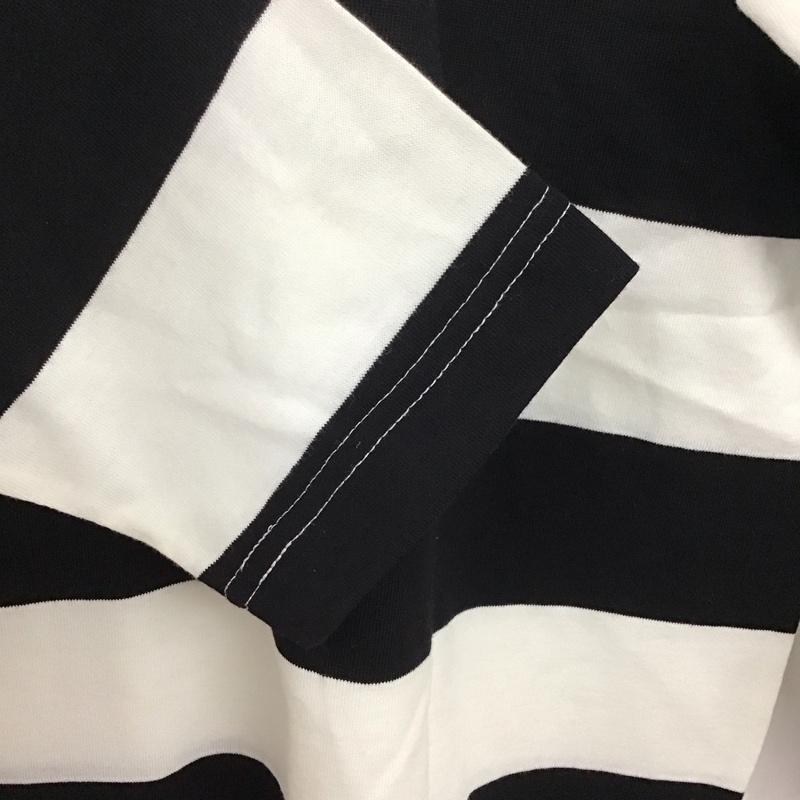ウエアハウス WAREHOUSE カットソー 長袖 長袖カットソー プリントカットソー クルーネック ボーダー 40 ボーダー柄 白 / ホワイト / X 黒 / ブラック /  メンズ USED 古着 中古 10130487