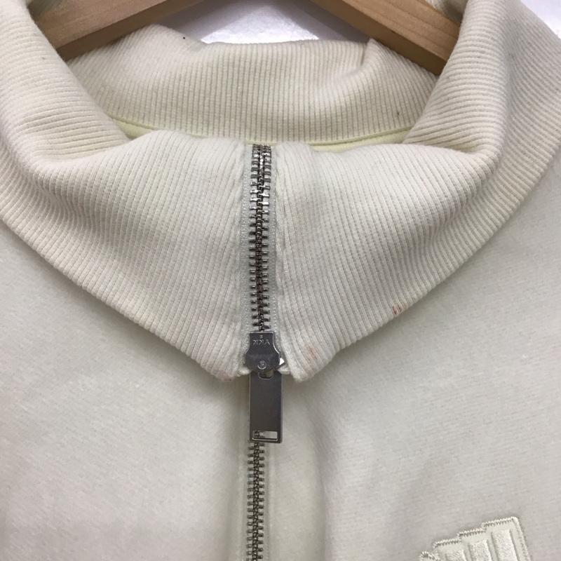 アディダス adidas トレーナー 長袖 ハーフジップ L 無地 オフホワイト / オフホワイト /  レディース USED 古着 中古 10147240