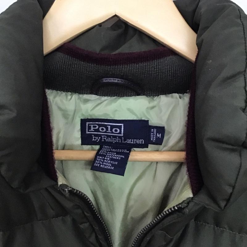 ポロバイラルフローレン Polo by RALPH LAUREN ジャケット、上着 ダウンジャケット ジップアップジャケット ナイロンジャケット アウター ダウンジャケット M ロゴ、文字 カーキ / カーキ /  メンズ USED 古着 中古 10141449