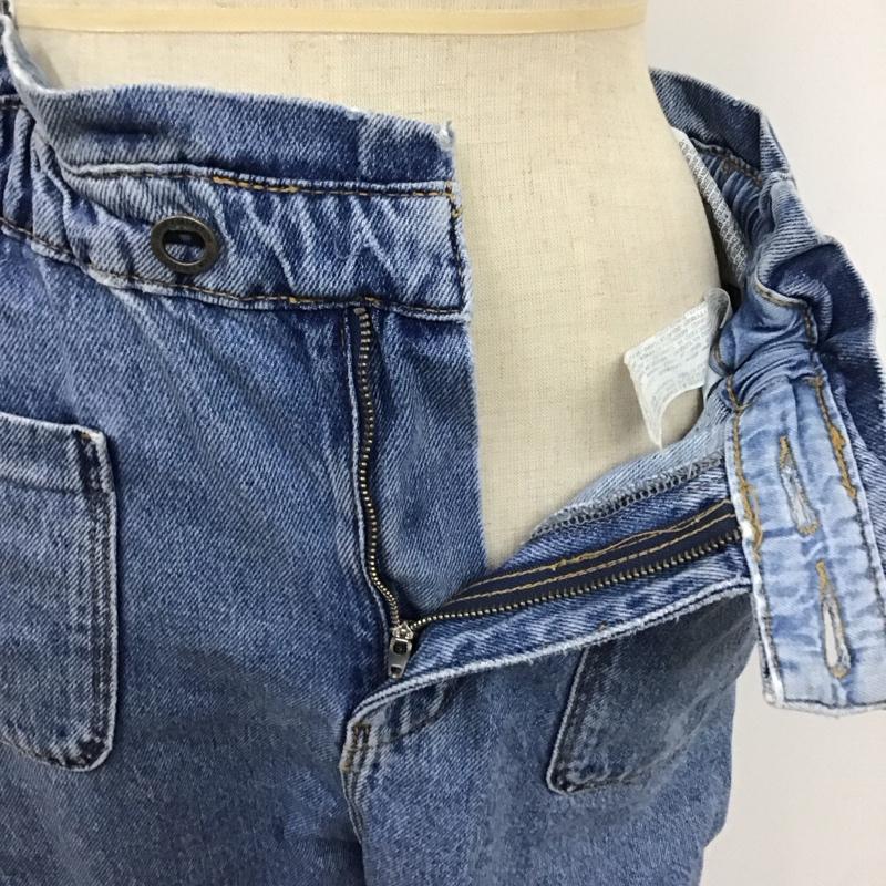ザラ ZARA パンツ デニム、ジーンズ 5862 059 406 ウエストギャザー ハイウエスト 無地 青 / ブルー /  レディース USED 古着 中古 10109725