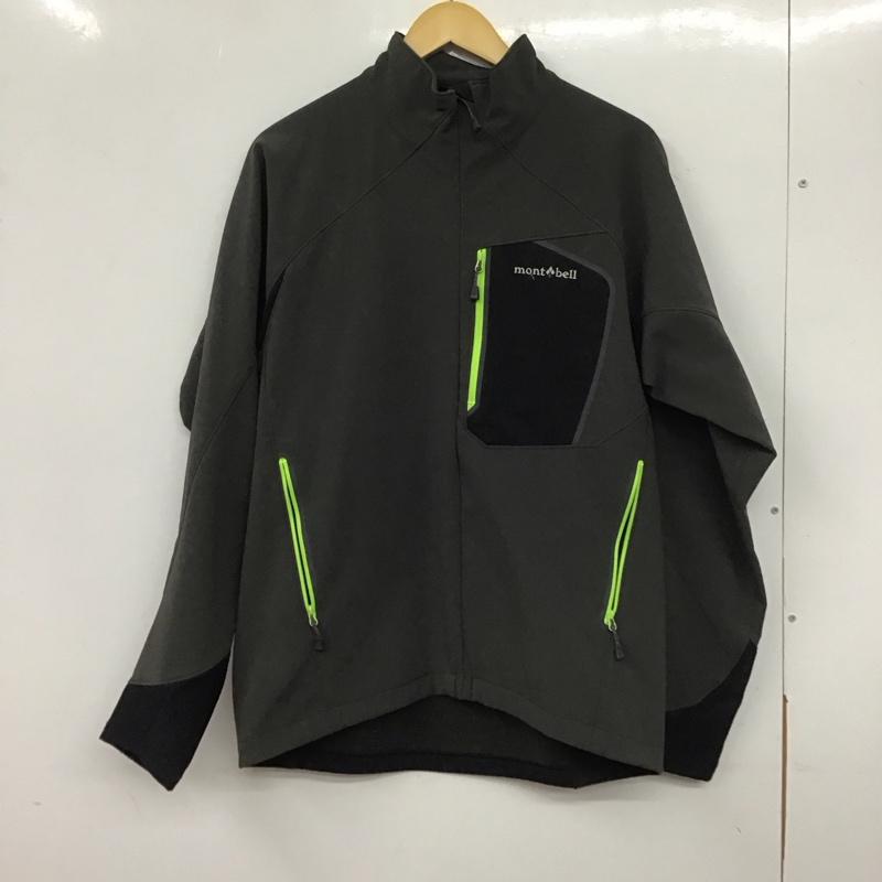 モンベル mont-bell ジャケット、上着 ジャンパー、ブルゾン 1106576 サイクライムジャケット ジップアップジャケット L ロゴ、文字 灰 / グレー /  メンズ USED 古着 中古 10139645