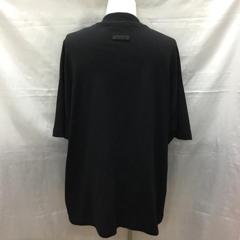 エッセンシャルズ ESSENTIALS カットソー 半袖 半袖カットソー プリントTシャツ タートルネックカットソー M ロゴ、文字 黒 / ブラック /  メンズ USED 古着 中古 10120451