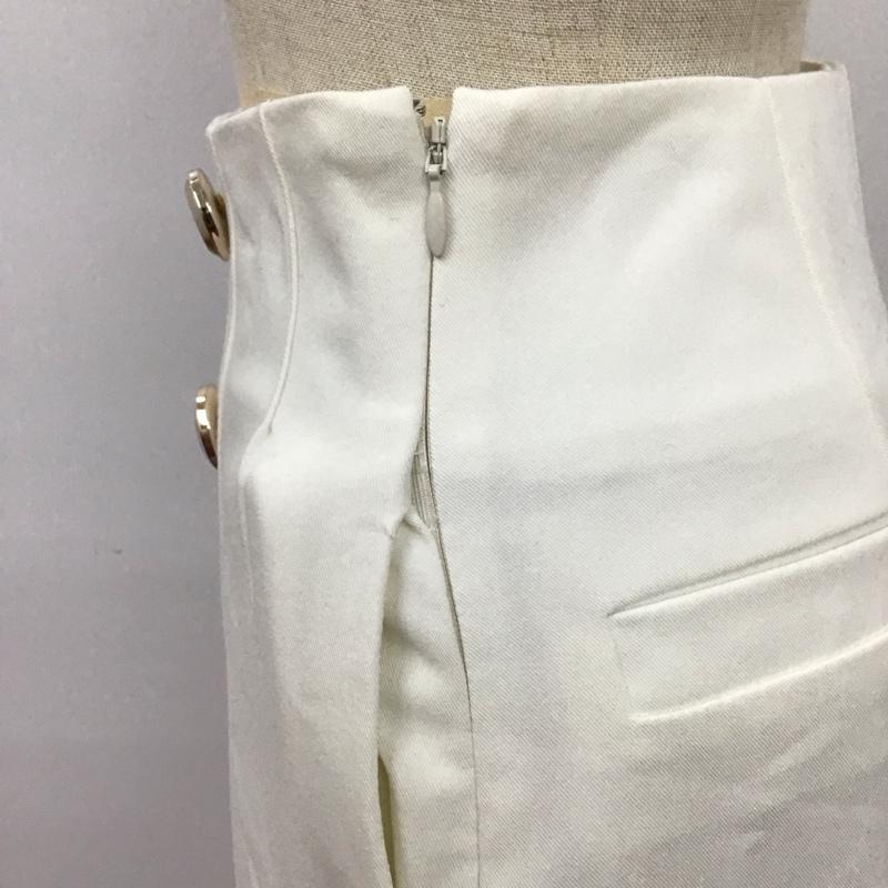 古着 USED ボトムス ボトムス Neela ハイウエスト ワイドパンツ S 無地 白 / ホワイト /  レディース USED 古着 中古 10112998