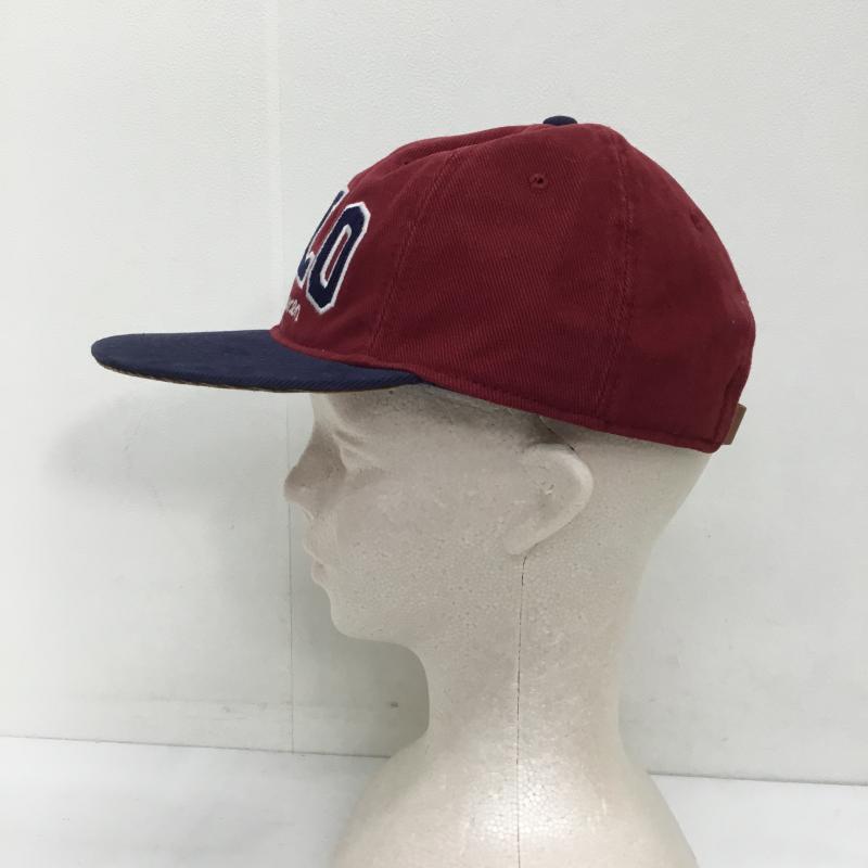 ポロラルフローレン POLO RALPH LAUREN 帽子 キャップ 6パネル ロゴ キャップ タグ付 ロゴ、文字 えんじ / ワインレッド /  メンズ USED 古着 中古 10106051
