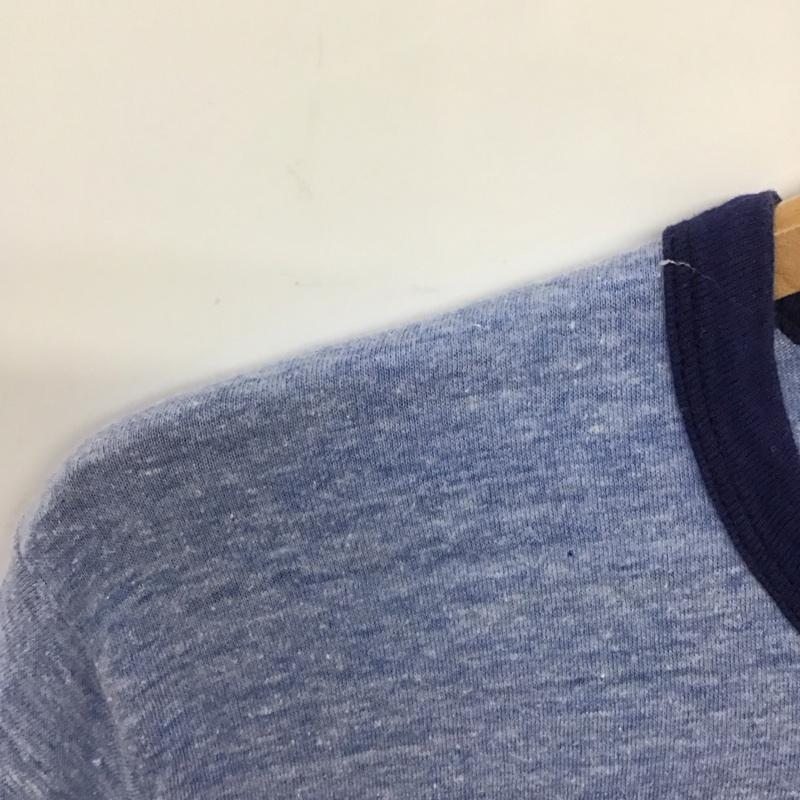 ヘインズ HANES Tシャツ 半袖 半袖カットソー プリントTシャツ クルーネックカットソー 80s 三角タグ M プリント 青 / ブルー /  メンズ USED 古着 中古 10133287