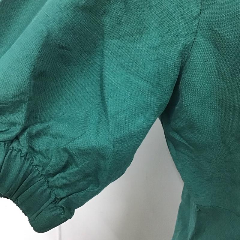ザラ ZARA ワンピース ロングスカート 4437 073 538 Vネック 番号 M 無地 緑 / グリーン /  レディース USED 古着 中古 10109613