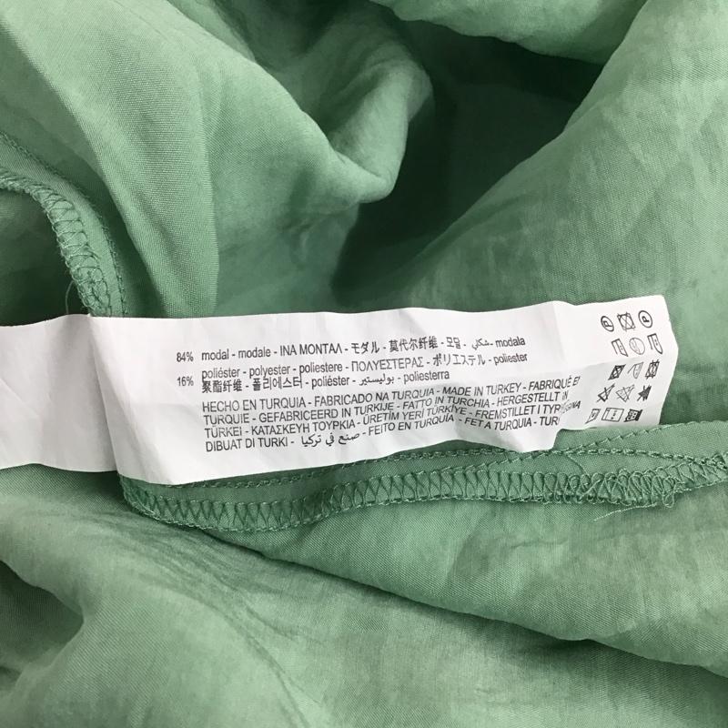 ザラ ZARA ワンピース ロングスカート シャツワンピース L 無地 緑 / グリーン /  レディース USED 古着 中古 10128866