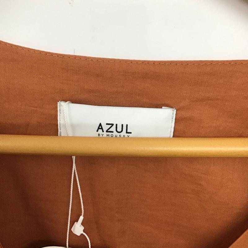 アズールバイマウジー AZUL BY MOUSSY カーディガン 長袖 250bsm30-365c カシュクール2WAYガウン ロングカーディガン M 無地 橙 / オレンジ /  レディース USED 古着 中古 10146146