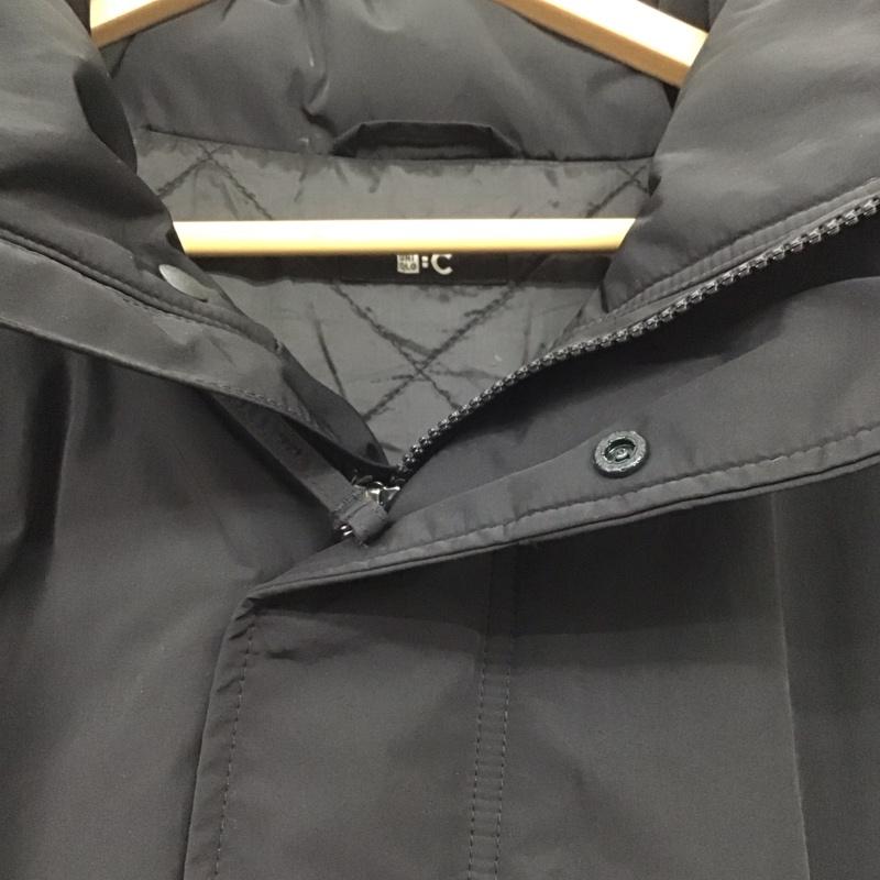ユニクロ UNIQLO ジャケット、上着 ジャケット、ブレザー 311-472776 24aw フーデッドコート ロングジップアップジャケット L 無地 黒 / ブラック /  メンズ USED 古着 中古 10137640