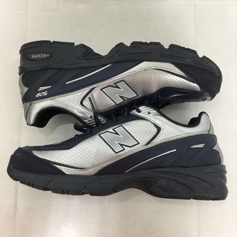 ニューバランス New Balance スニーカー スニーカー U509 NE ABZORB 27.5cm 27.5cm ロゴ、文字 紺 / ネイビー / X 銀 / シルバー /  メンズ USED 古着 中古 10145202