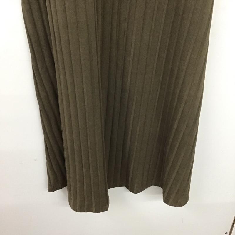 ザラ ZARA ワンピース ロングスカート 半袖ニットワンピース タイトワンピース ストレッチ S 無地 茶 / ブラウン /  レディース USED 古着 中古 10142075