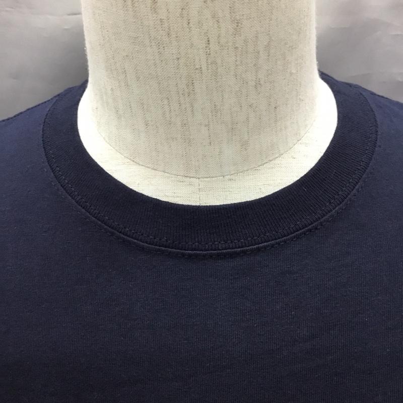 チャンピオン Champion Tシャツ 半袖 半袖カットソー プリントTシャツ クルーネックカットソー M 無地 紺 / ネイビー /  メンズ USED 古着 中古 10117713