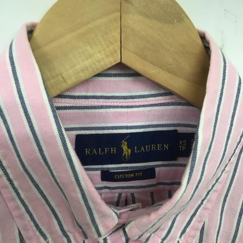 ラルフローレン RALPHLAUREN シャツ、ブラウス 長袖 長袖シャツ ストライプシャツ カラーシャツ ボタンダウンシャツ XS ストライプ 桃 / ピンク /  メンズ USED 古着 中古 10139893