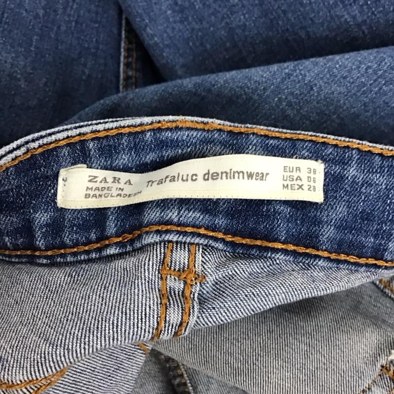 ザラ ZARA パンツ デニム、ジーンズ デニムパンツ スリムパンツ ストレッチパンツ ジーンズ 36 無地 インディゴ / インディゴ /  レディース USED 古着 中古 10122408
