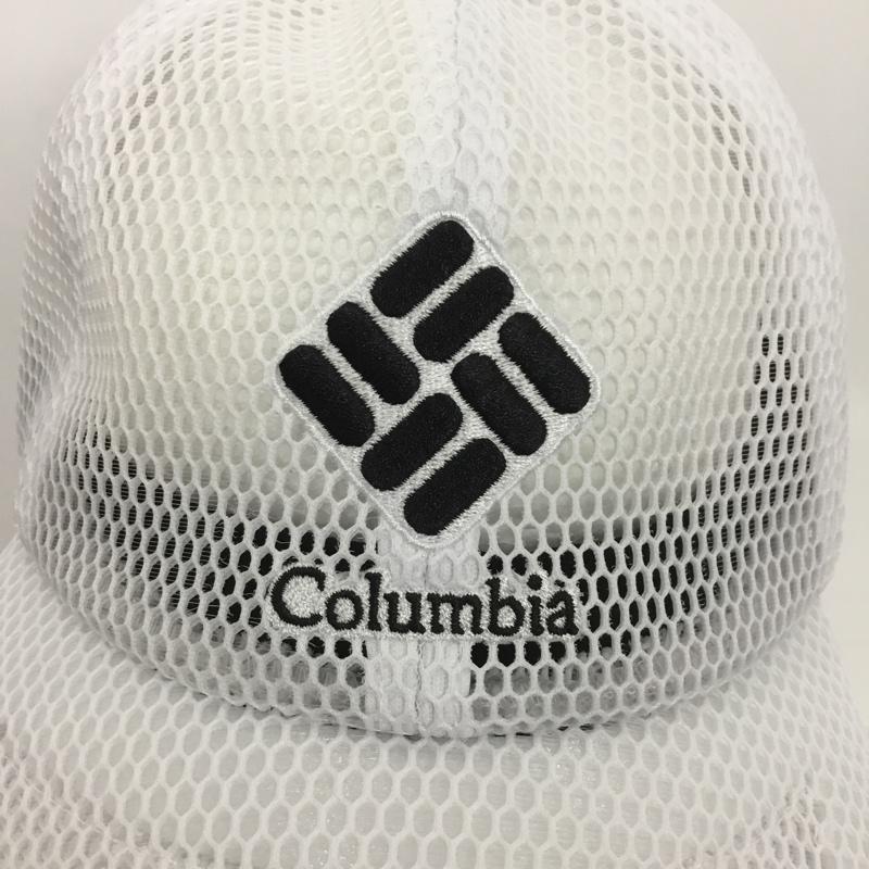 コロンビア Columbia 帽子 キャップ 125 PU5946 ジャックスブラフメッシュキャップ ロゴ、文字 白 / ホワイト /  メンズ USED 古着 中古 10140429