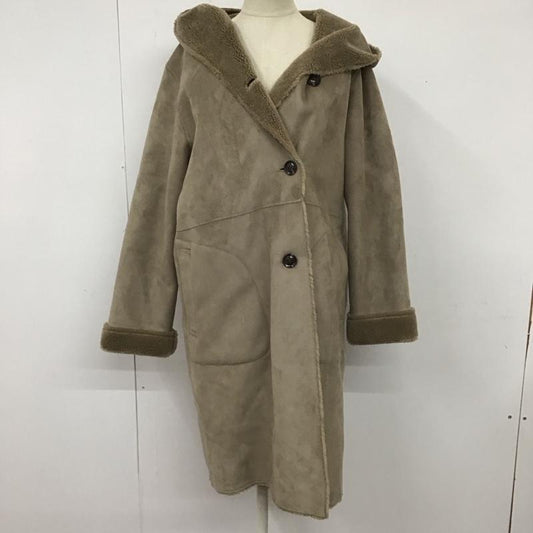 アーバンリサーチドアーズ URBAN RESEARCH DOORS ジャケット、上着 ジャンパー、ブルゾン dr62-27m017 フェイクムートンコート ロングコート アウター 無地 ベージュ / ベージュ /  レディース USED 古着 中古 10112182
