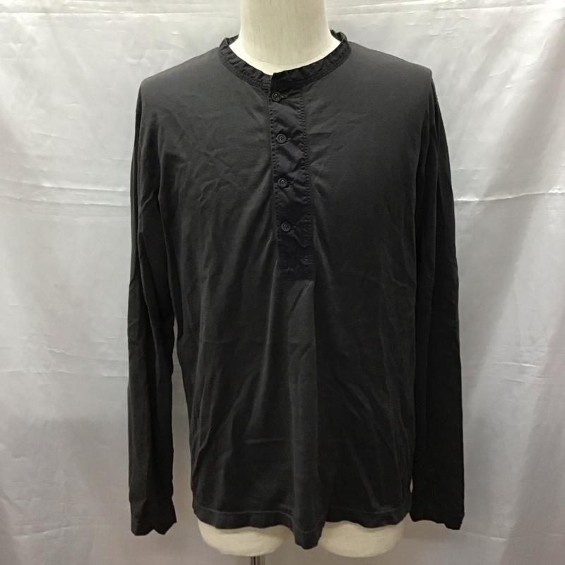 クオドロ quadro シャツ、ブラウス 長袖 長袖シャツ ノーカラーシャツ カジュアルシャツ 3 無地 黒 / ブラック /  メンズ USED 古着 中古 10116200