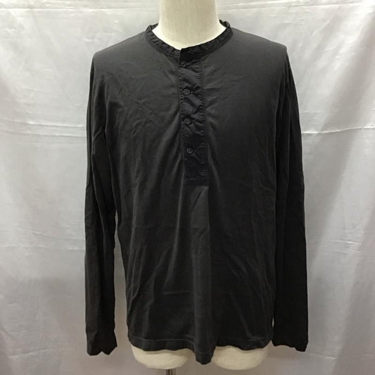 クオドロ quadro シャツ、ブラウス 長袖 長袖シャツ ノーカラーシャツ カジュアルシャツ 3 無地 黒 / ブラック /  メンズ USED 古着 中古 10116200