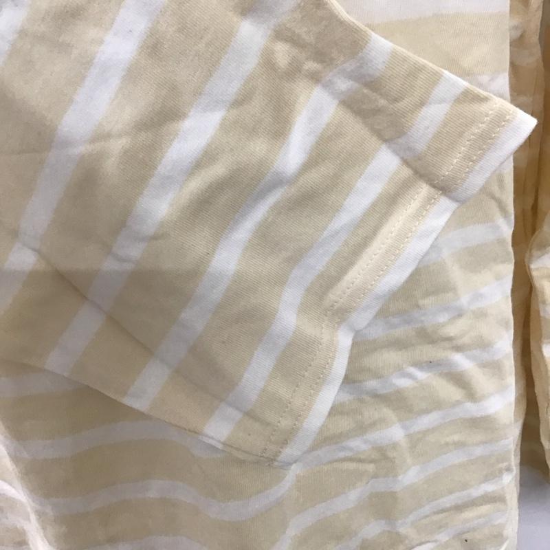 モンケメル MONT KEMMEL カットソー 長袖 長袖カットソー クルーネックカットソー ロングスリーブカットソー プリントTシャツ XL ボーダー柄 ベージュ / ベージュ /  メンズ USED 古着 中古 10114687