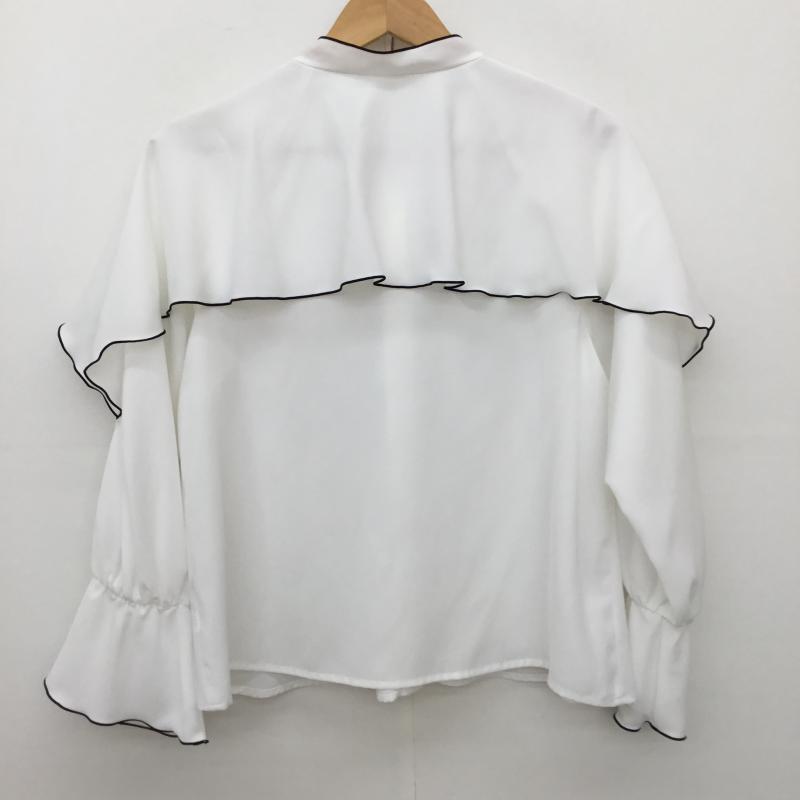ジルスチュアート JILLSTUART シャツ、ブラウス 長袖 125-3110005 ケープフリルブラウス FREE 無地 白 / ホワイト /  レディース USED 古着 中古 10150338