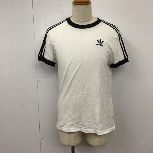 アディダス adidas Tシャツ 半袖 DH3188 3ストライプ ロゴ、文字 白 / ホワイト / X 黒 / ブラック /  メンズ USED 古着 中古 10118124