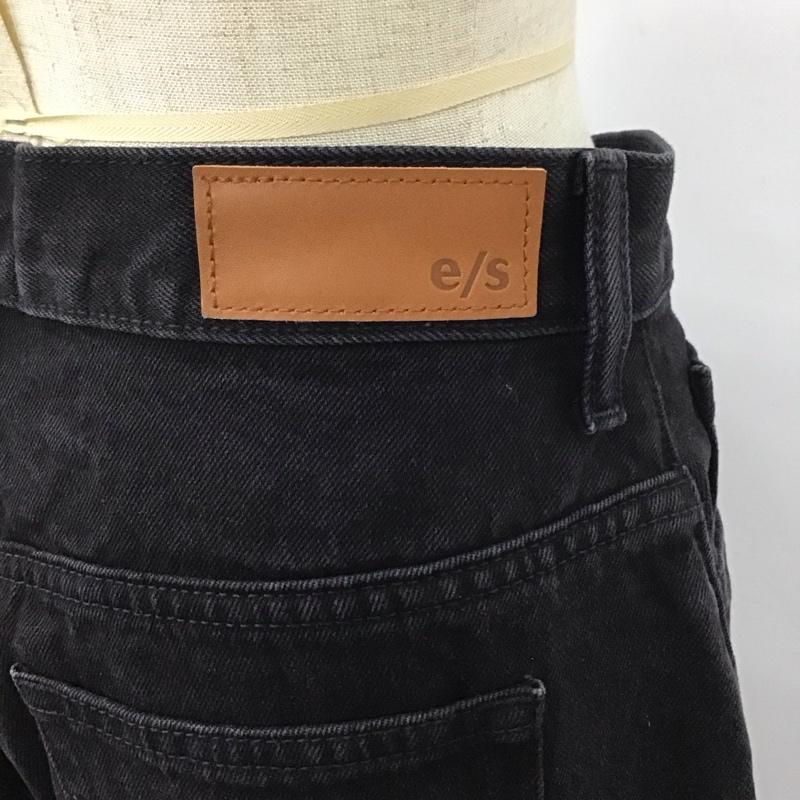 スライ SLY パンツ デニム、ジーンズ 030eaa01-2830 EMMA e/s エマスライ JUST WAIST WIDE FLARE PANTS 2 無地 黒 / ブラック /  レディース USED 古着 中古 10119874