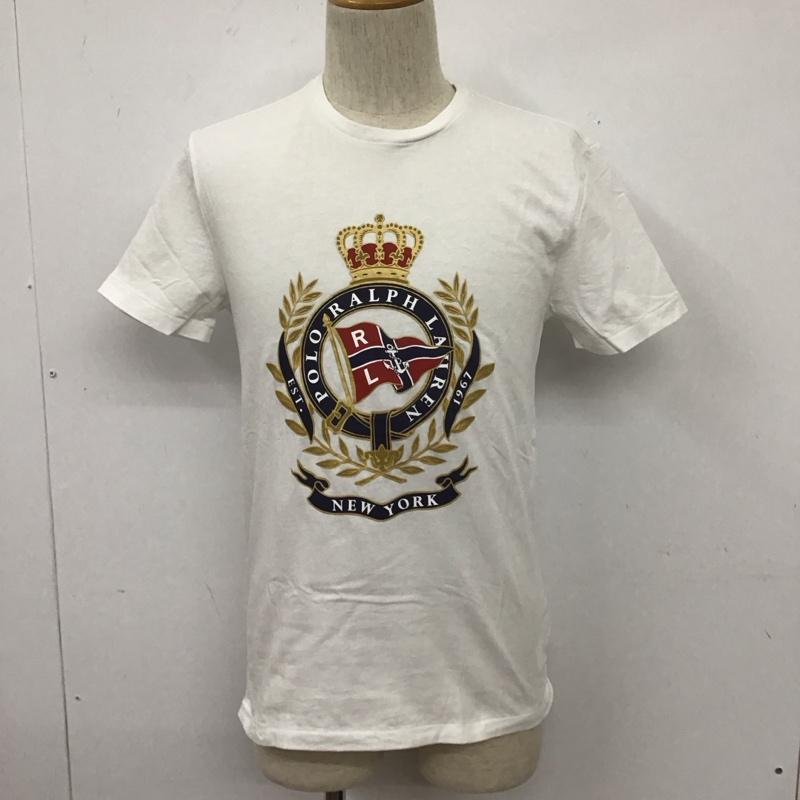 ポロラルフローレン POLO RALPH LAUREN Tシャツ 半袖 S プリント 白 / ホワイト /  メンズ USED 古着 中古 10107315