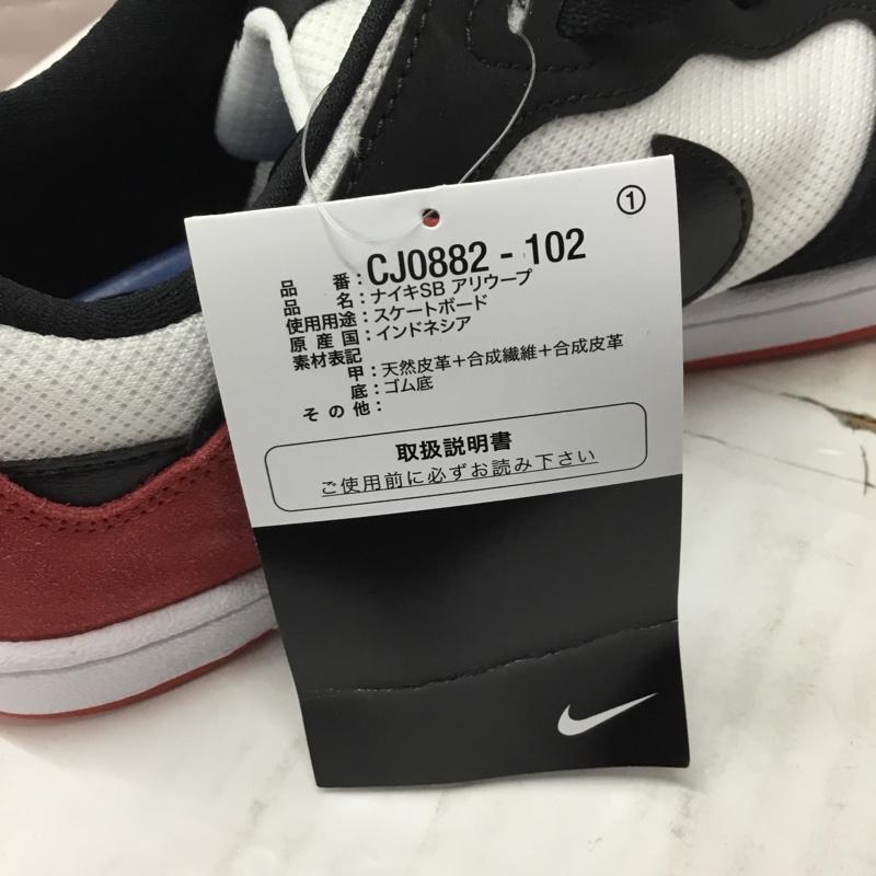 ナイキ NIKE スニーカー スニーカー CJ0882 102 SB ALLEYOOP 28cm 箱有 28.0cm ロゴ、文字 白 / ホワイト / X 黒 / ブラック / X 赤 / レッド /  メンズ USED 古着 中古 10107850