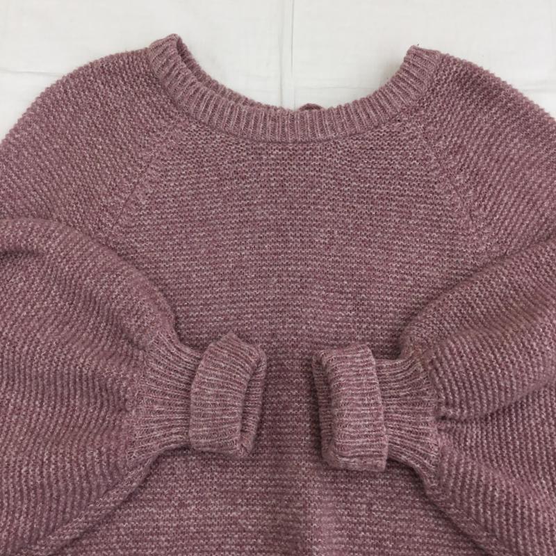 アクシーズファム axes femme ニット、セーター 長袖 FREE 無地 桃 / ピンク /  レディース USED 古着 中古 10138246