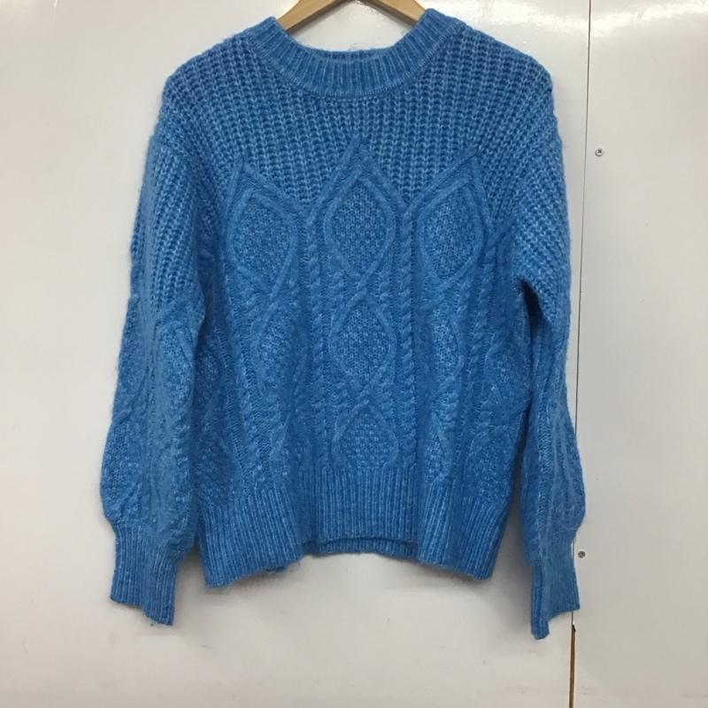 ロペピクニック ROPE  PICNIC ニット、セーター 長袖 38 無地 青 / ブルー /  レディース USED 古着 中古 10142882