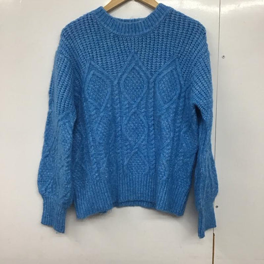 ロペピクニック ROPE  PICNIC ニット、セーター 長袖 38 無地 青 / ブルー /  レディース USED 古着 中古 10142882