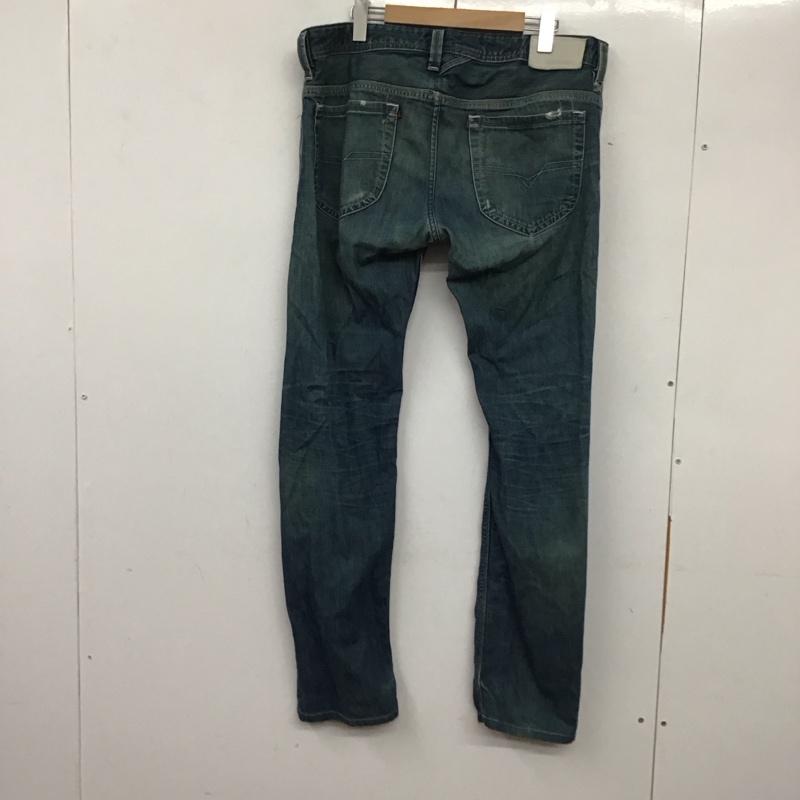 ディーゼル DIESEL パンツ デニム、ジーンズ デニムパンツ スリムパンツ カジュアルパンツ 33インチ ダメージ加工 インディゴ / インディゴ /  メンズ USED 古着 中古 10136633