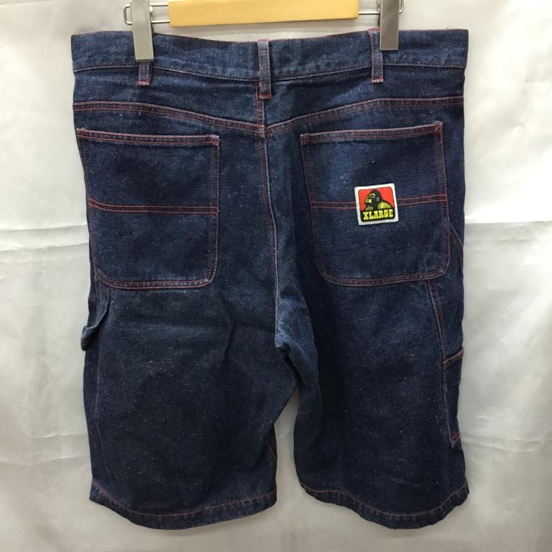 エクストララージ XLARGE パンツ ショートパンツ 短パン ハーフパンツ 32インチ 無地 インディゴ / インディゴ /  メンズ USED 古着 中古 10108742